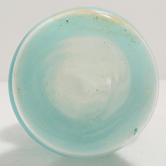 Vintage Bartlett Collins Blue Frosted Handpainted Clear Glass Vase #1336 - Picture 9 of 9